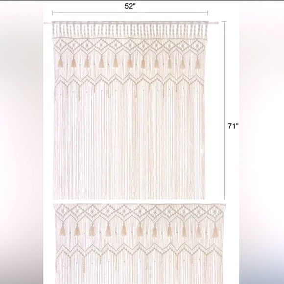 ๐Modern BรHร Soul Embellishโs Handwoven Macrame Curtain/Tapestry/Photo Backdrop - Picture 9 of 16